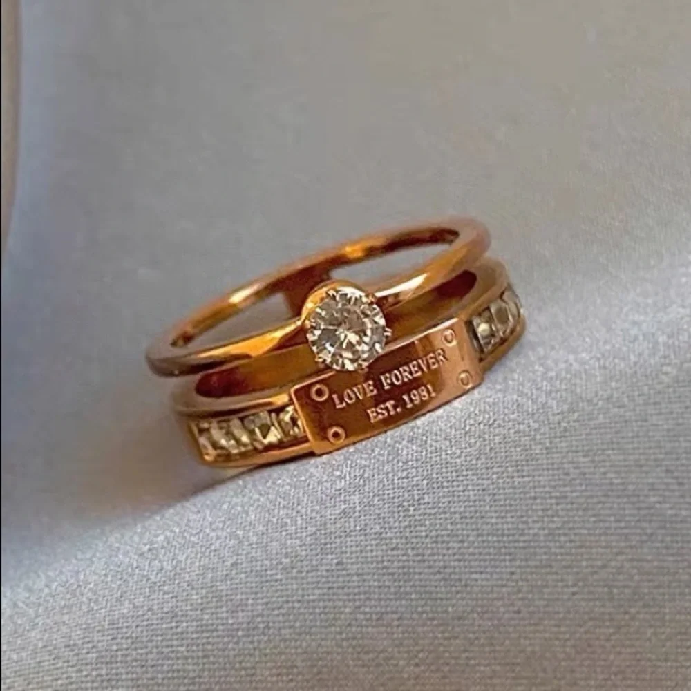 💎 BOGO❗️ Zirconia Stone Rose Gold Ring
